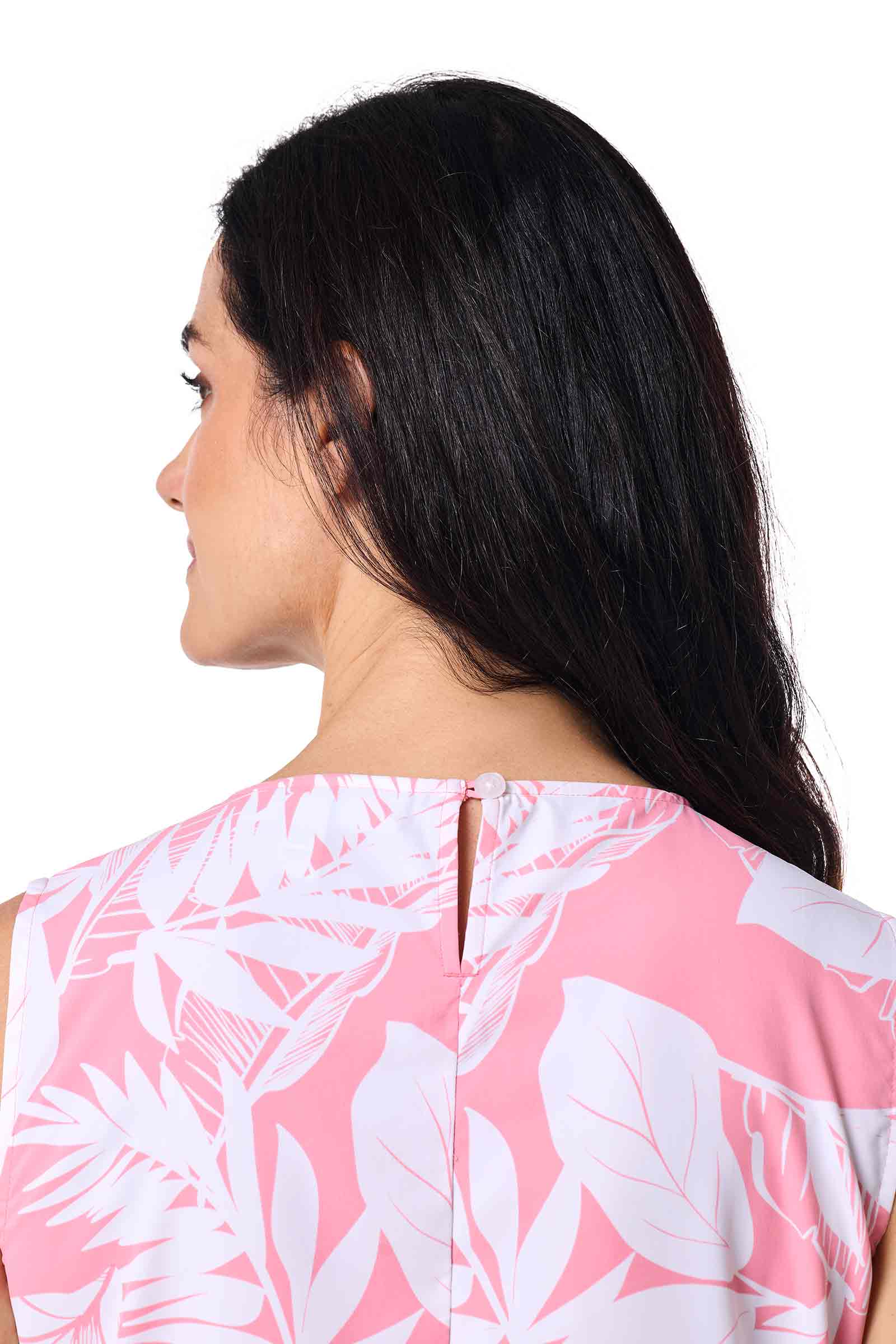 Women's St. Tropez Swing Tank Top | Flamingo Pink Palm Paradise - Image 6