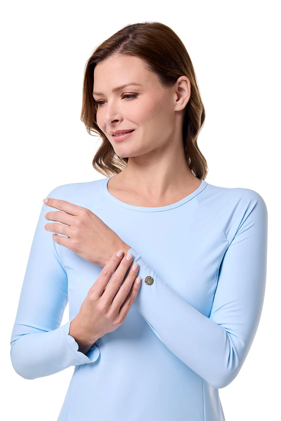 Women's Stony Coral Scallop Long Sleeve Rash Guard | Skyride - Image 4