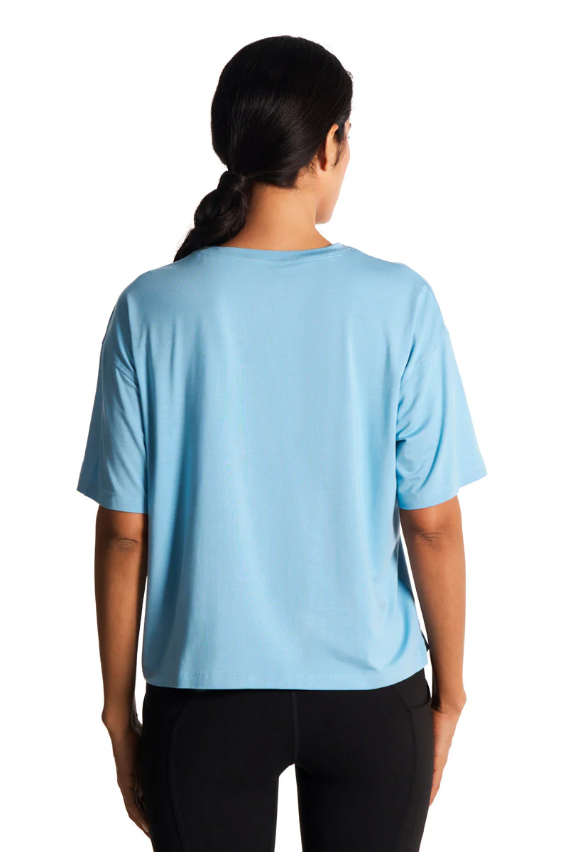 Women's Studio Yoga Short Sleeve T-Shirt | Arctic Blue - Image 5