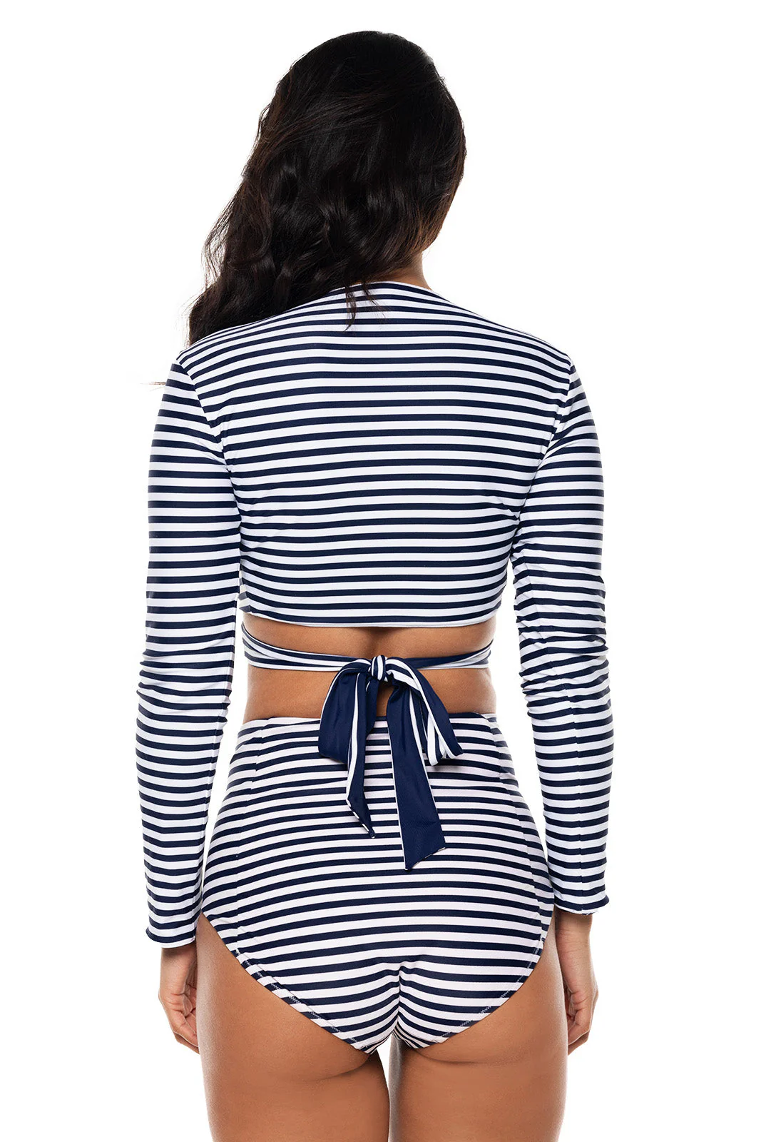 Women's Sunny Isles Reversible Wrap Shrug | Navy/White Stripe Reversible - Image 10