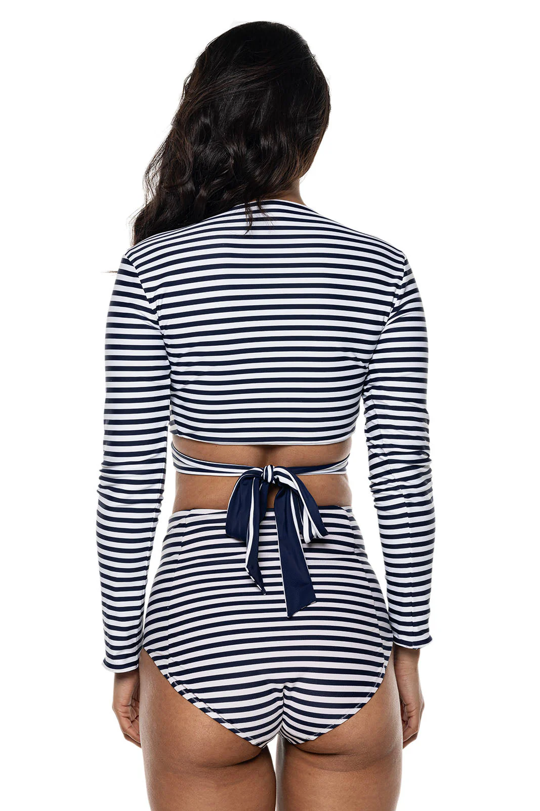Women's Sunny Isles Reversible Wrap Shrug | Navy/White Stripe Reversible - Image 3