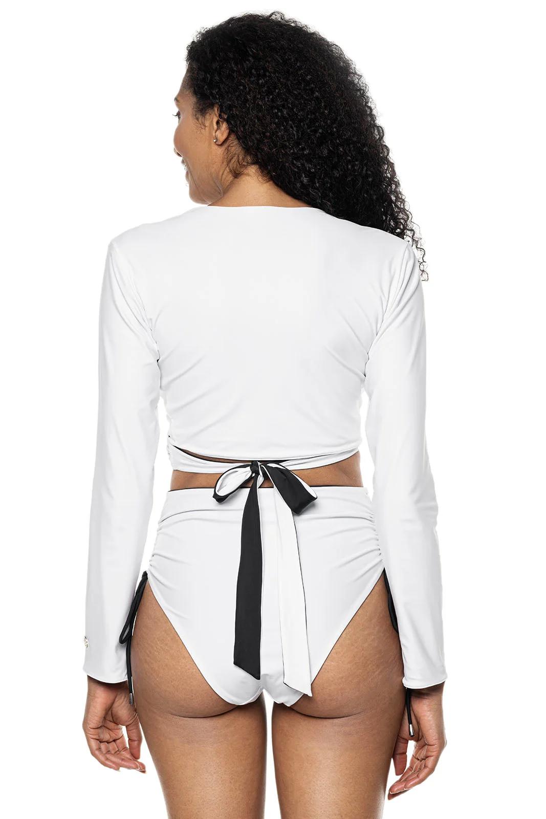 Women's Sunny Isles Reversible Wrap Shrug | White/Black Reversible - Image 3