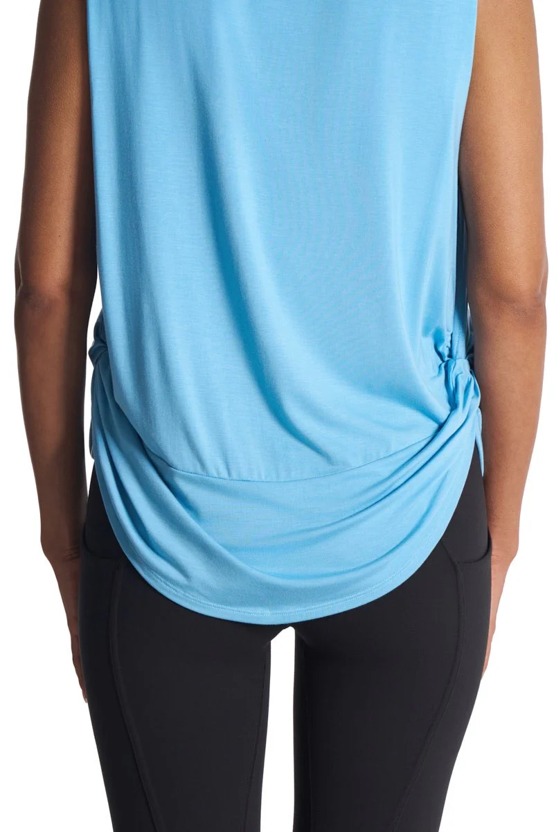 Women's Supine Twist Yoga Tank | Arctic Blue - Image 5