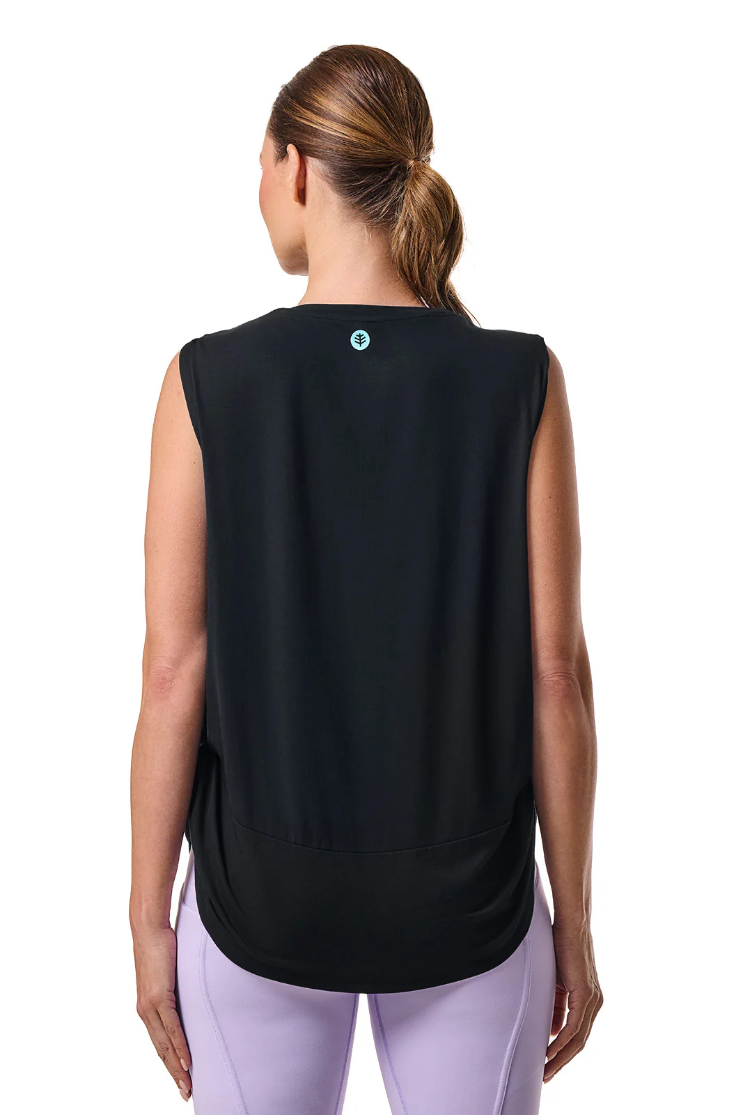 Women's Supine Twist Yoga Tank | Black - Image 4
