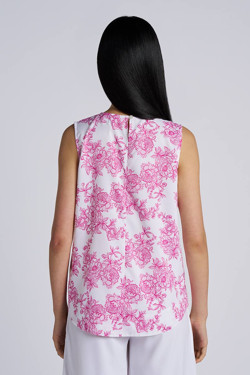 Women's St. Tropez Swing Tank Top | Fuchsia Bouquet - Image 2