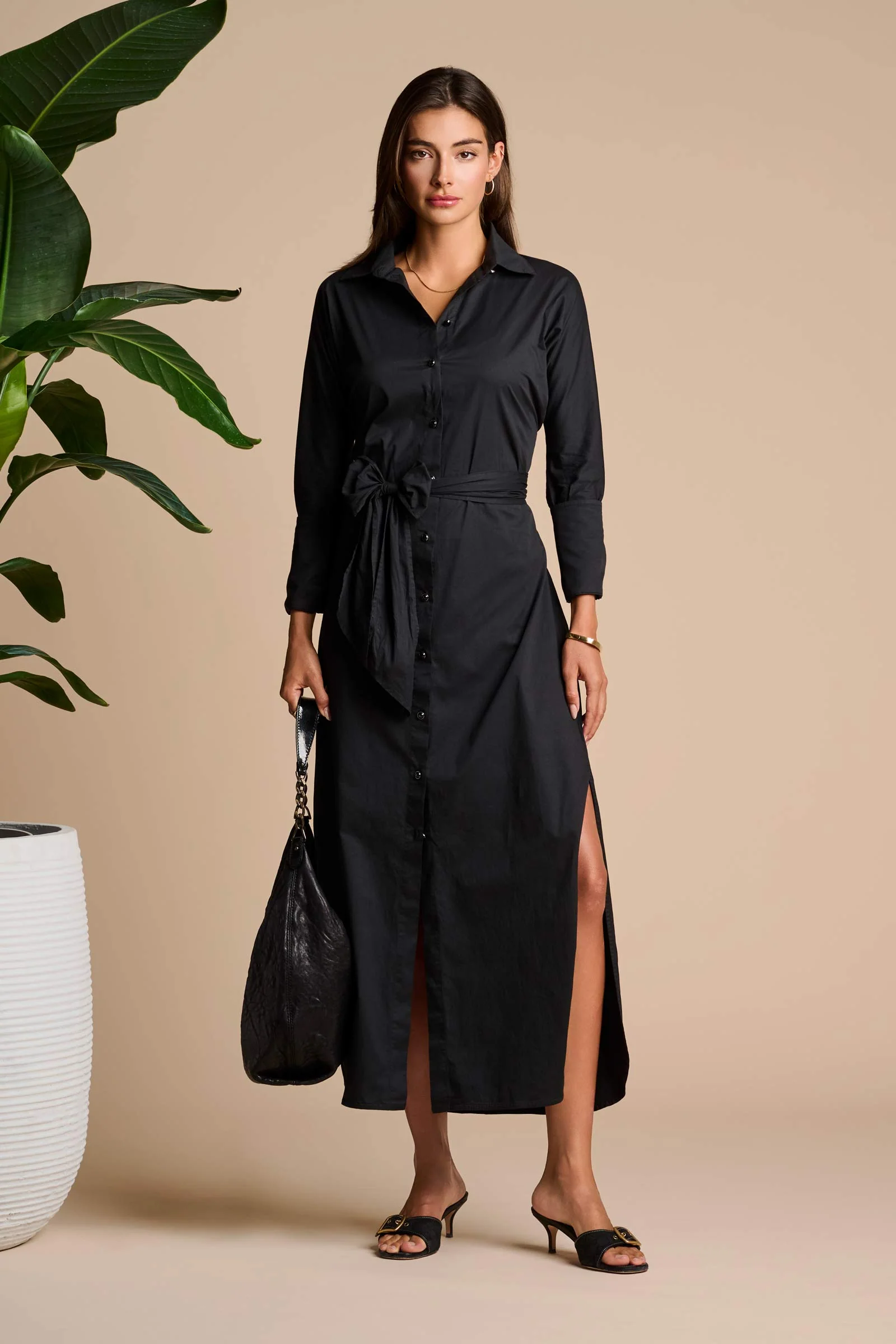 The Captiva 2.0 Shirt Dress | Black - Image 3