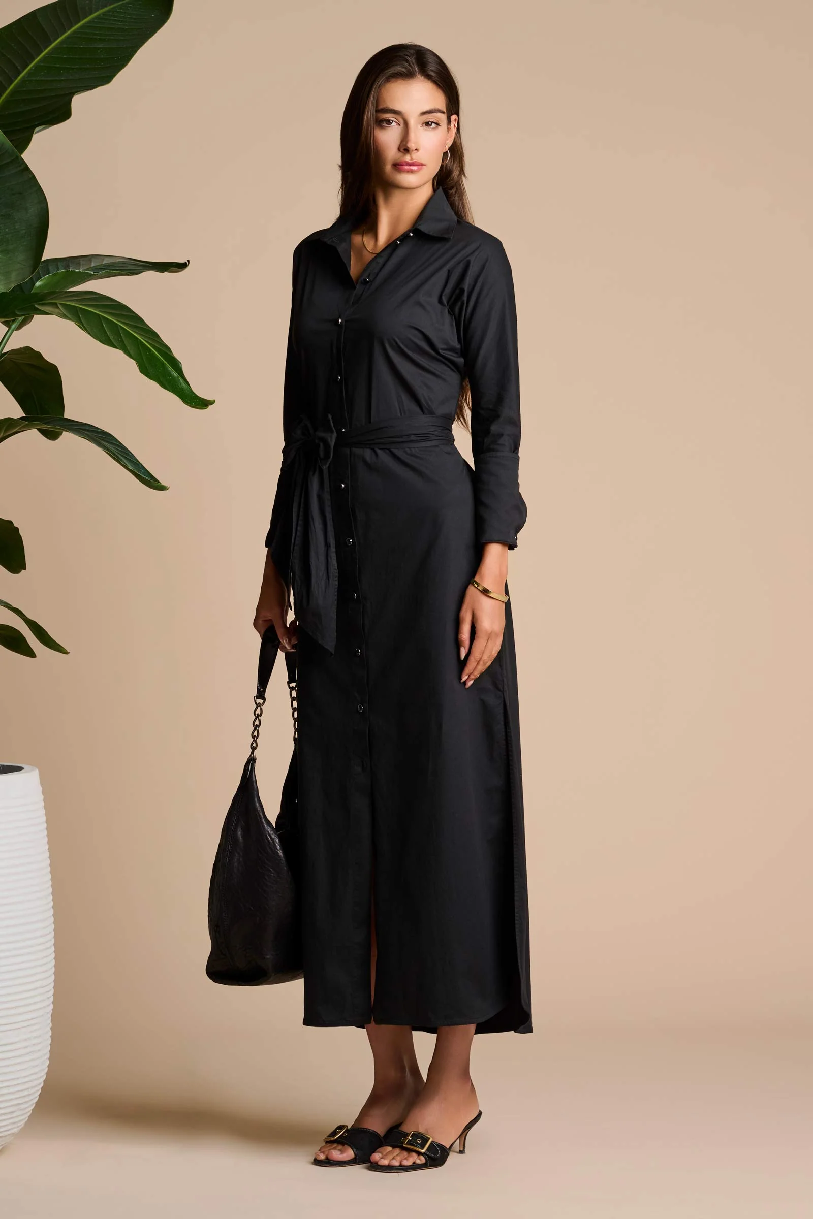 The Captiva 2.0 Shirt Dress | Black - Image 4