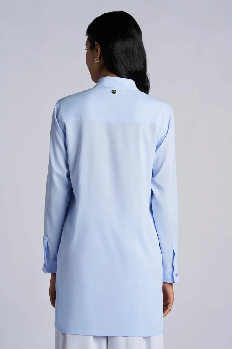 Women's Santorini Tunic Shirt | Periwinkle - Image 4