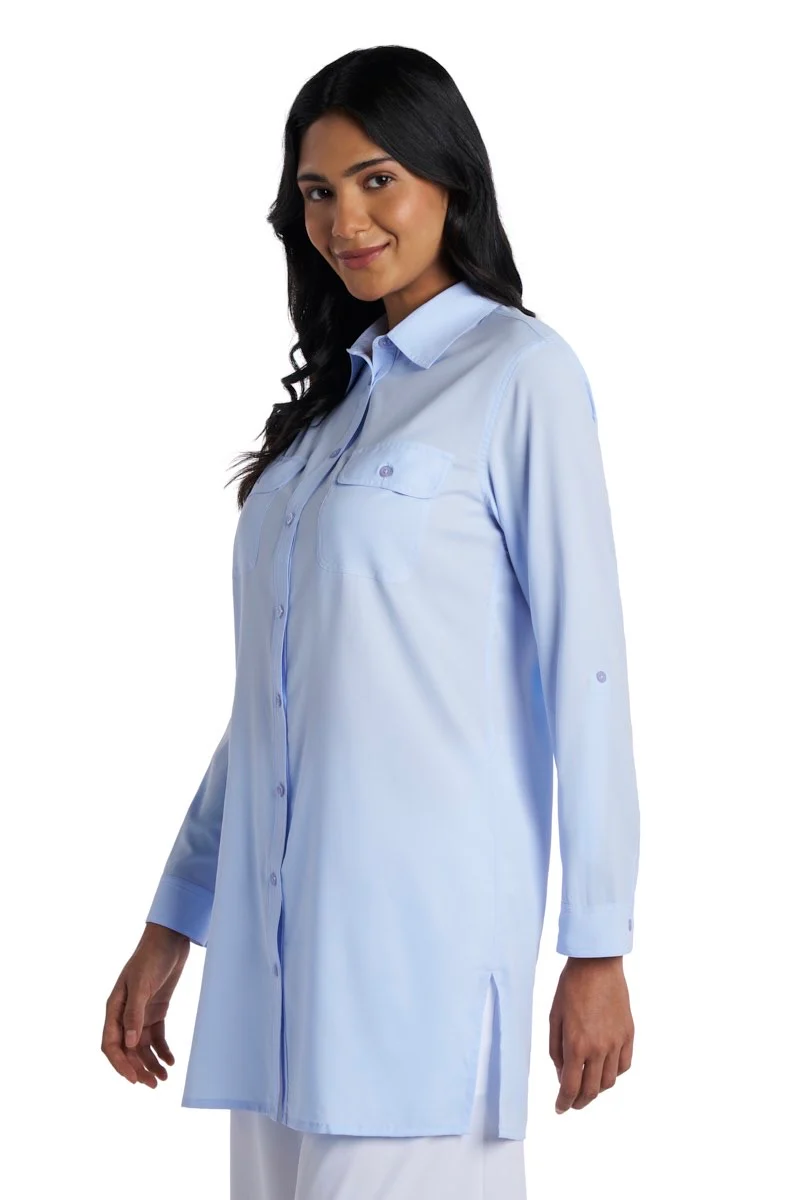 Women's Santorini Tunic Shirt | Periwinkle - Image 7