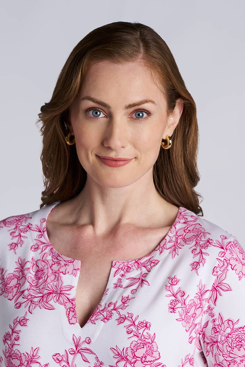 Women's St. Lucia Tunic Top | Fuchsia Bouquet - Image 3