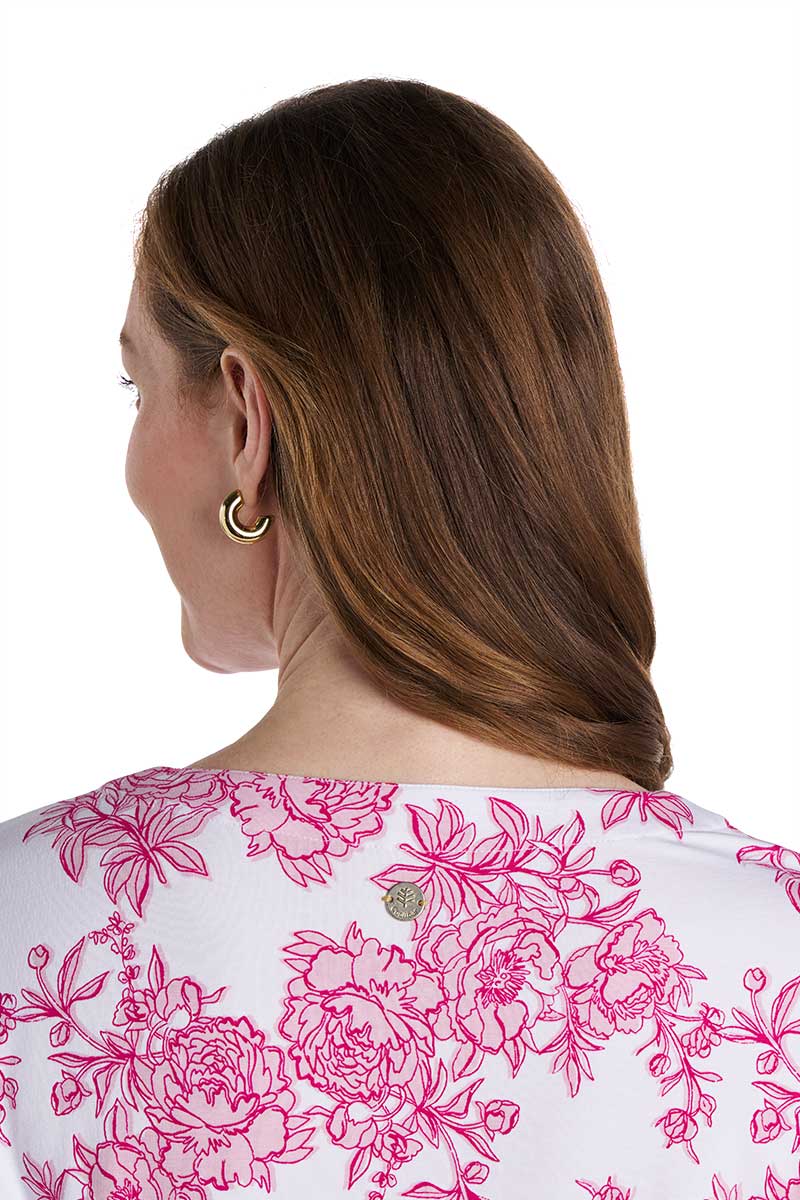 Women's St. Lucia Tunic Top | Fuchsia Bouquet - Image 5