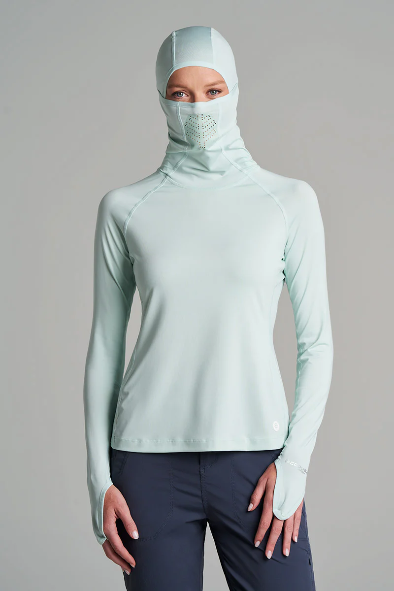 Women's Vented Paros Fishing Hoodie | Misty Aqua - Image 2