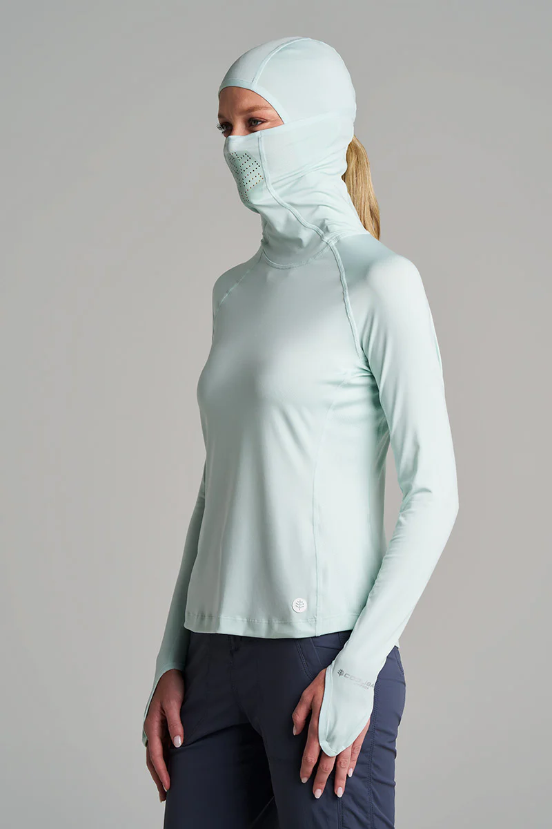 Women's Vented Paros Fishing Hoodie | Misty Aqua - Image 4