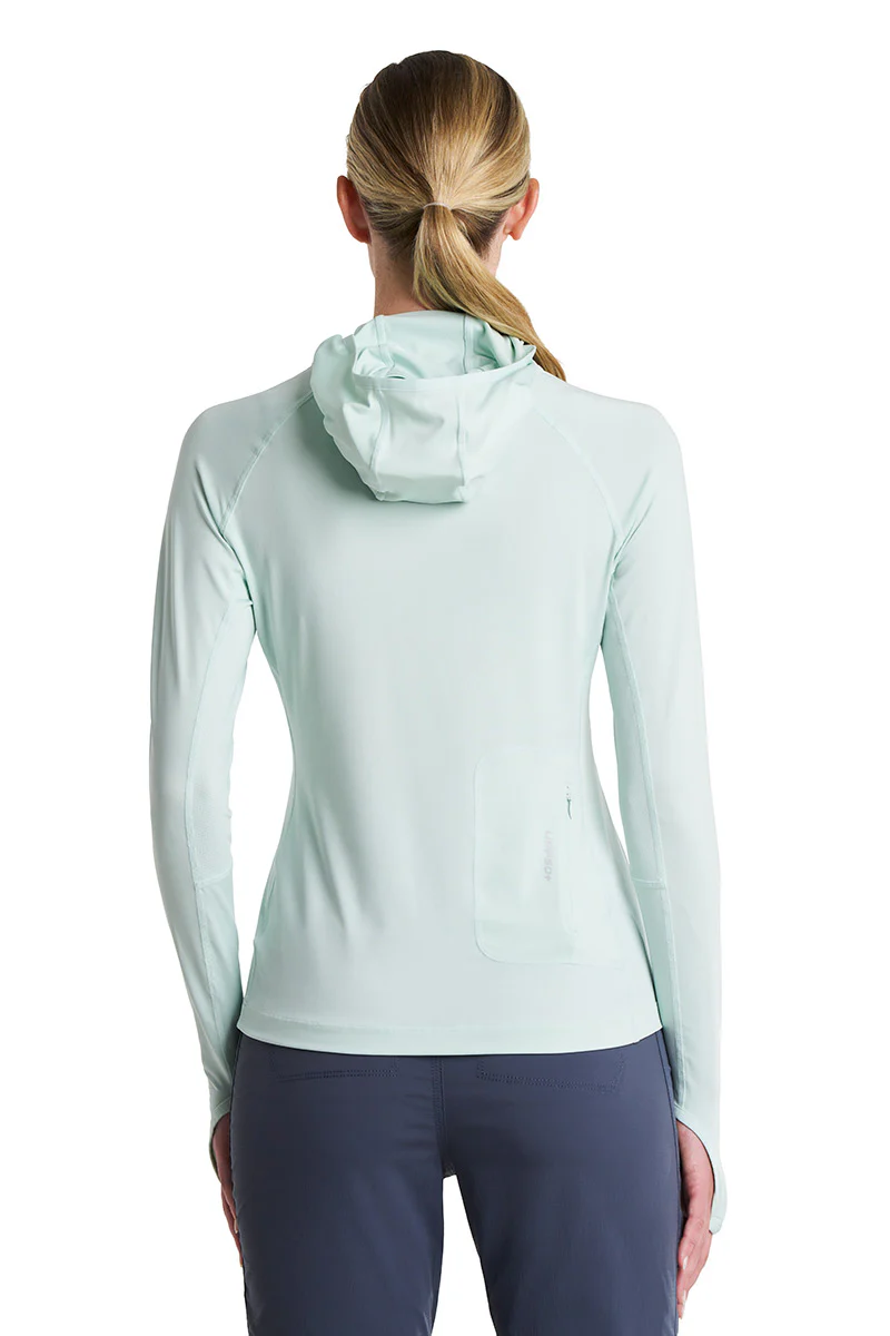 Women's Vented Paros Fishing Hoodie | Misty Aqua - Image 7