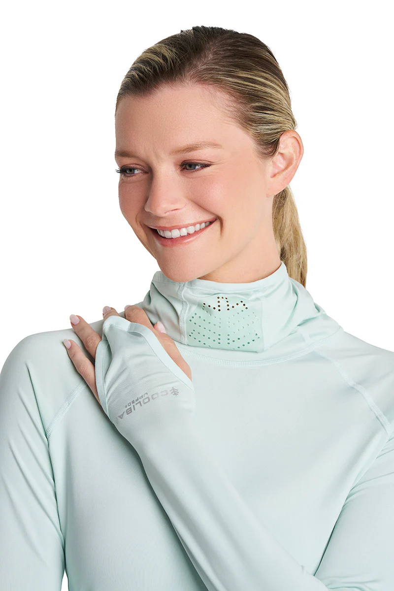 Women's Vented Paros Fishing Hoodie | Misty Aqua - Image 9