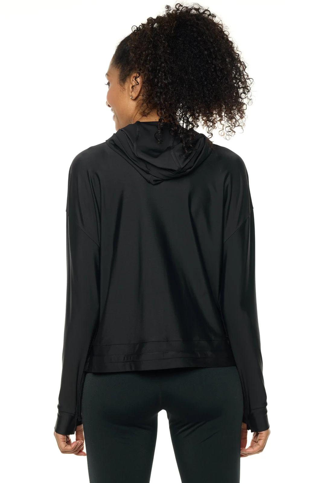 Women's Waikal Swim Hoodie | Black - Image 2