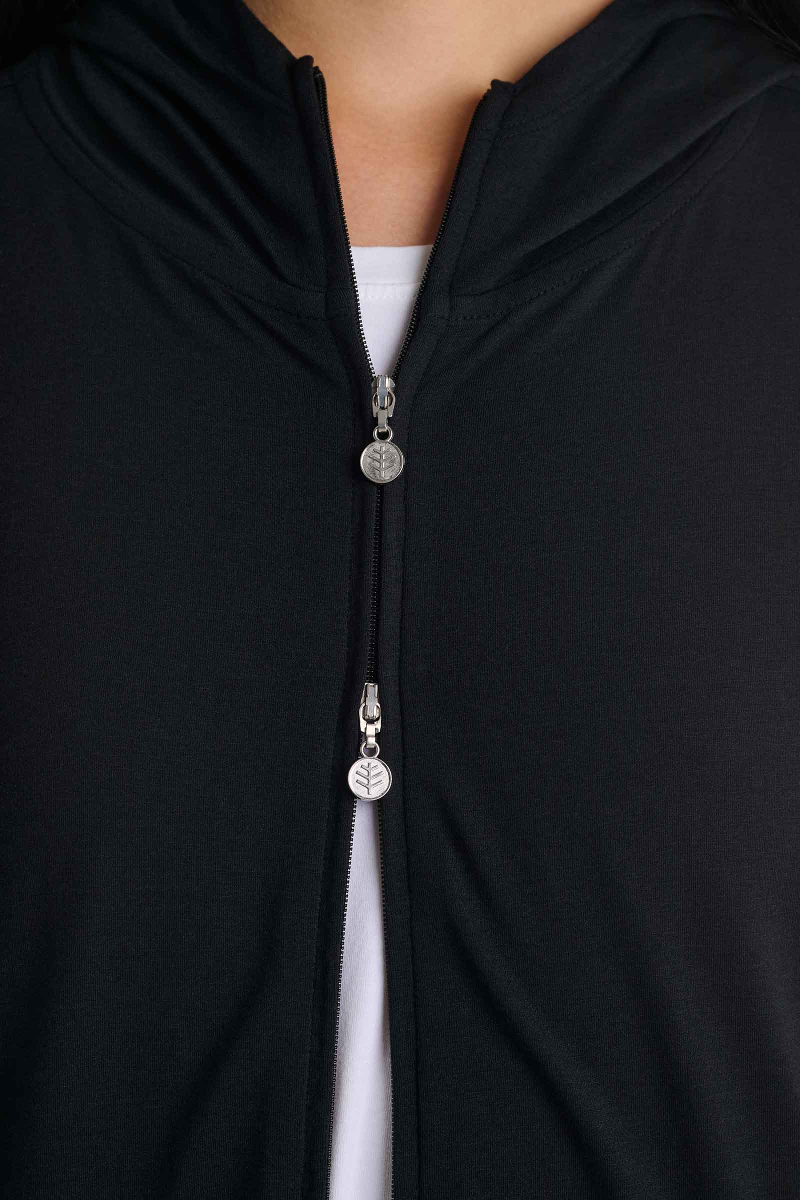 Women's Waterfront Hoodie with Adjustable Waist | Black - Image 11
