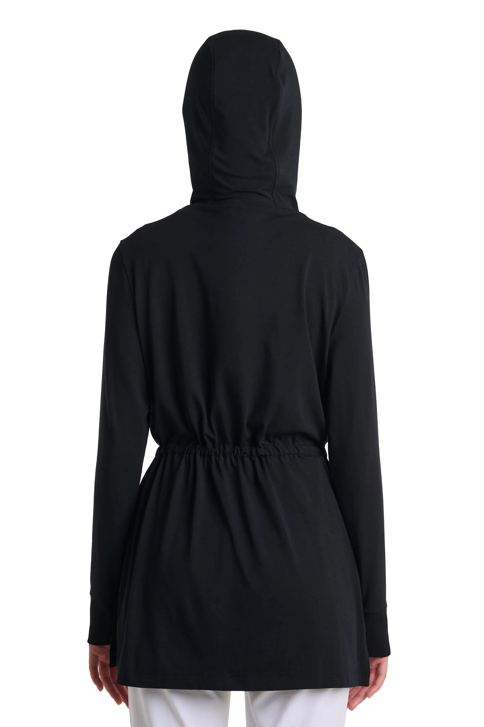 Women's Waterfront Hoodie with Adjustable Waist | Black - Image 3