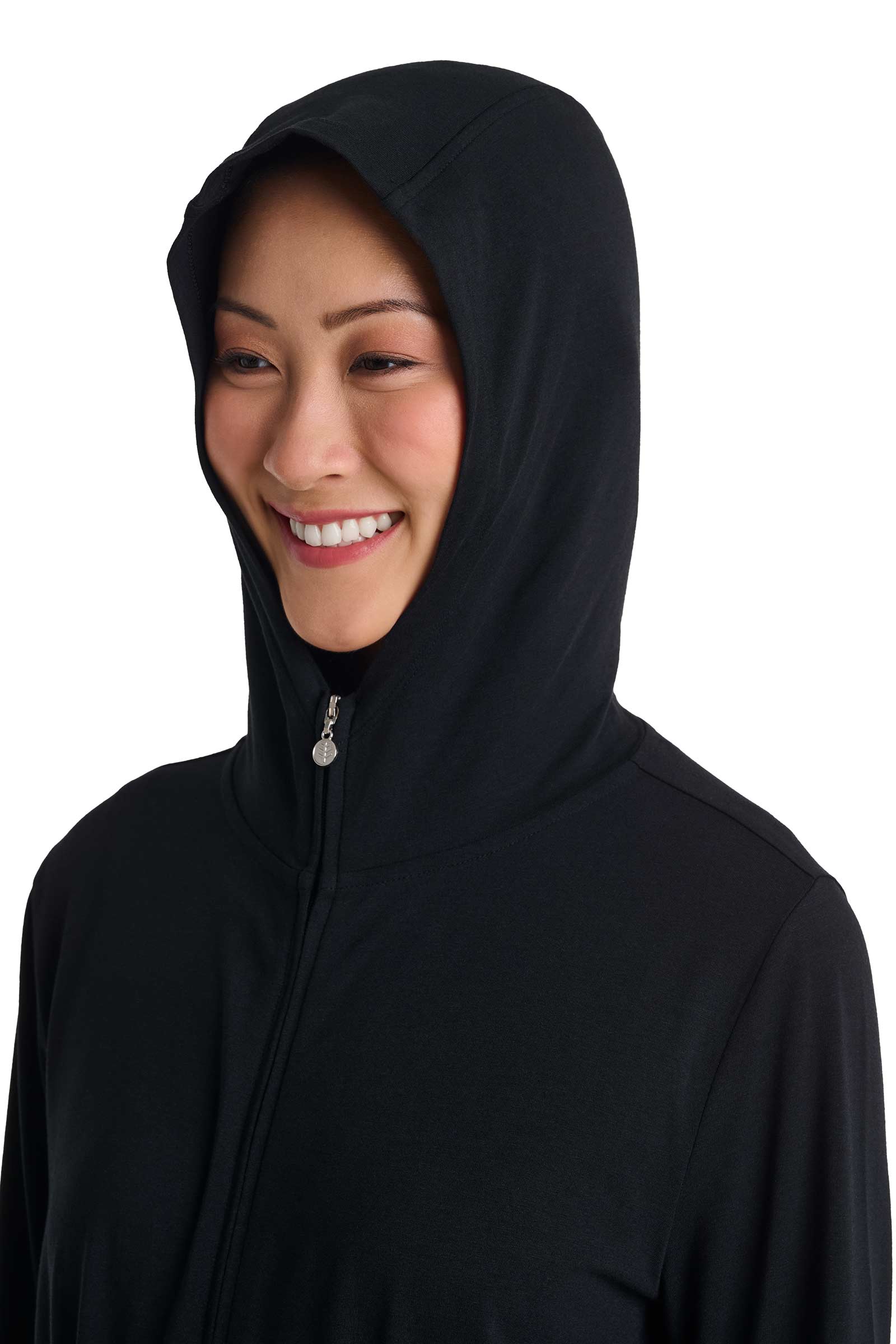 Women's Waterfront Hoodie with Adjustable Waist | Black - Image 5