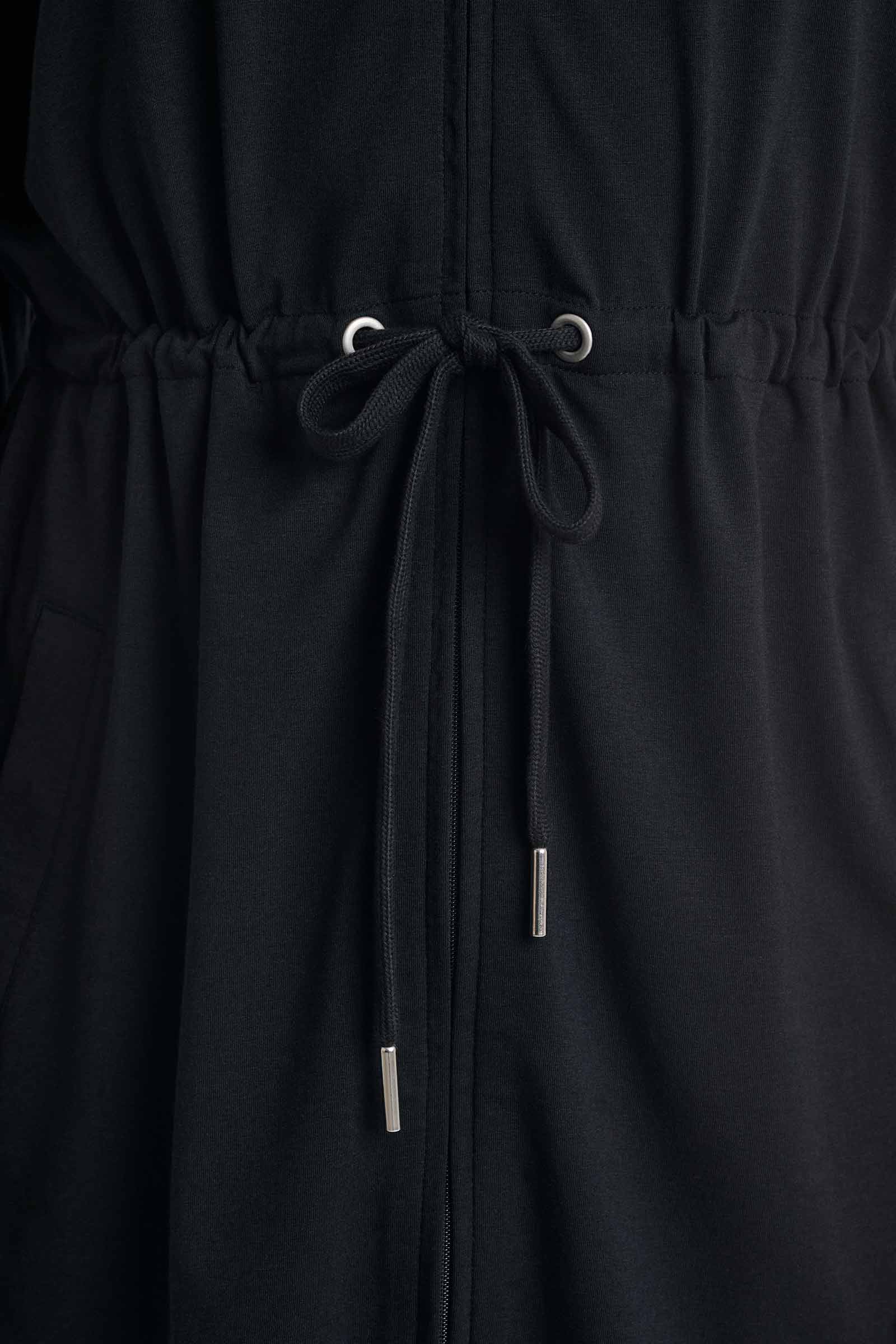 Women's Waterfront Hoodie with Adjustable Waist | Black - Image 8