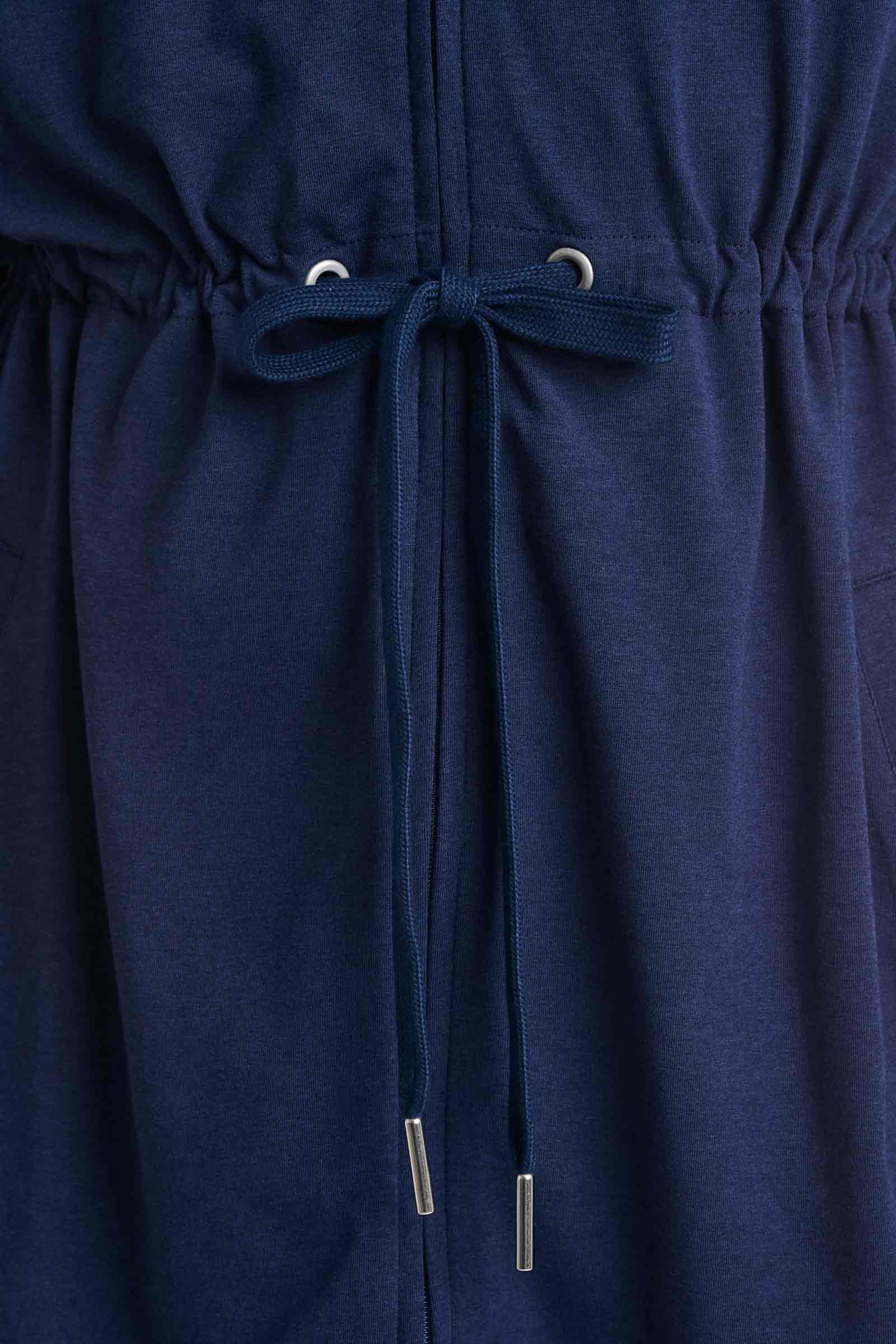 Women's Waterfront Hoodie with Adjustable Waist | Navy - Image 9