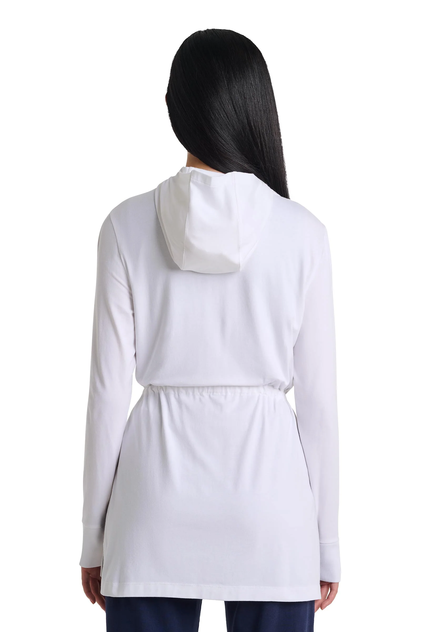 Women's Waterfront Hoodie with Adjustable Waist | White - Image 7