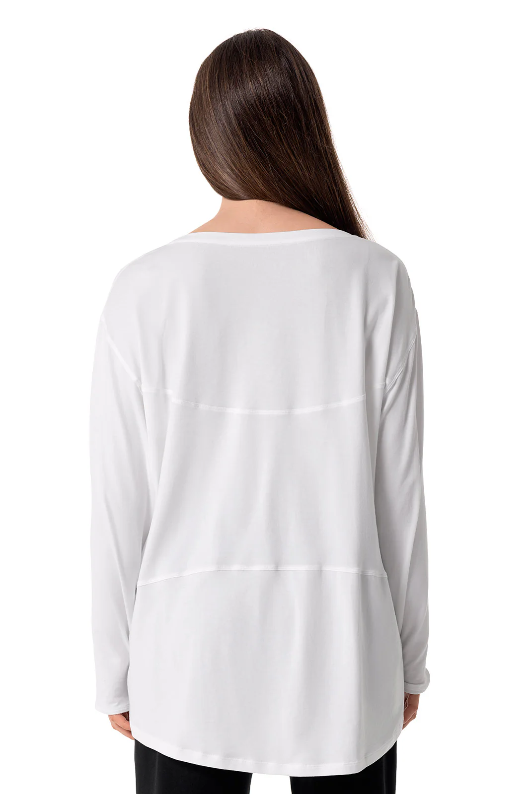 Women's West Palm Drape Long Sleeve T-Shirt | White - Image 4