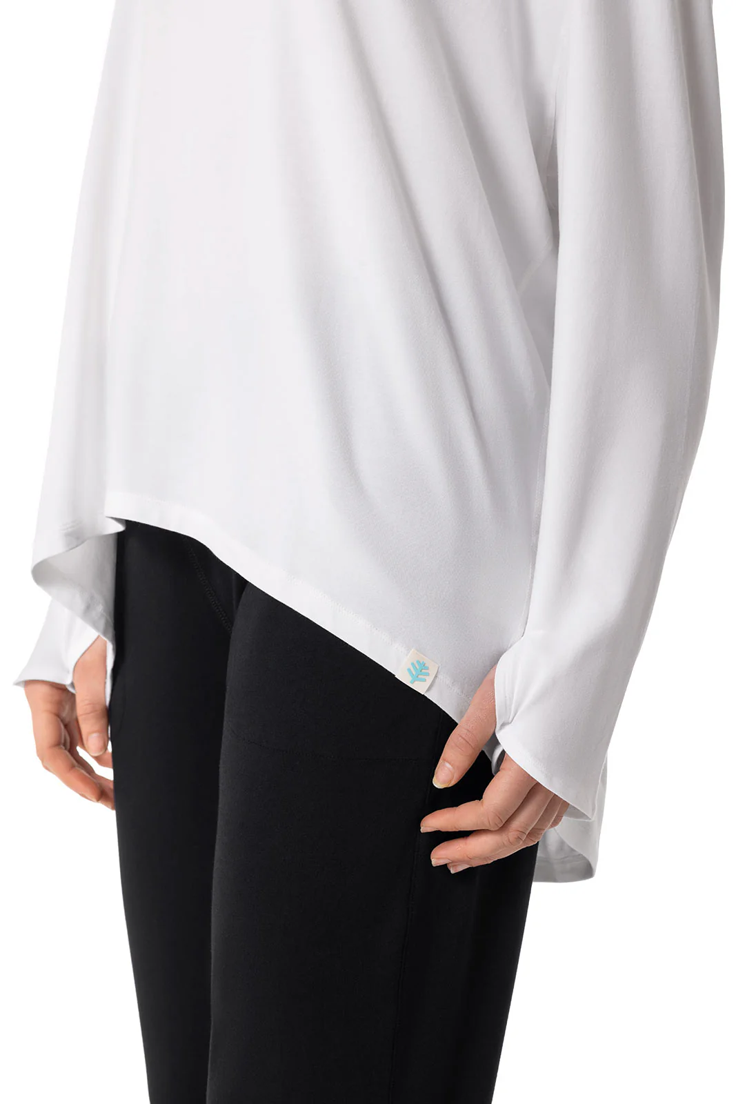 Women's West Palm Drape Long Sleeve T-Shirt | White - Image 5