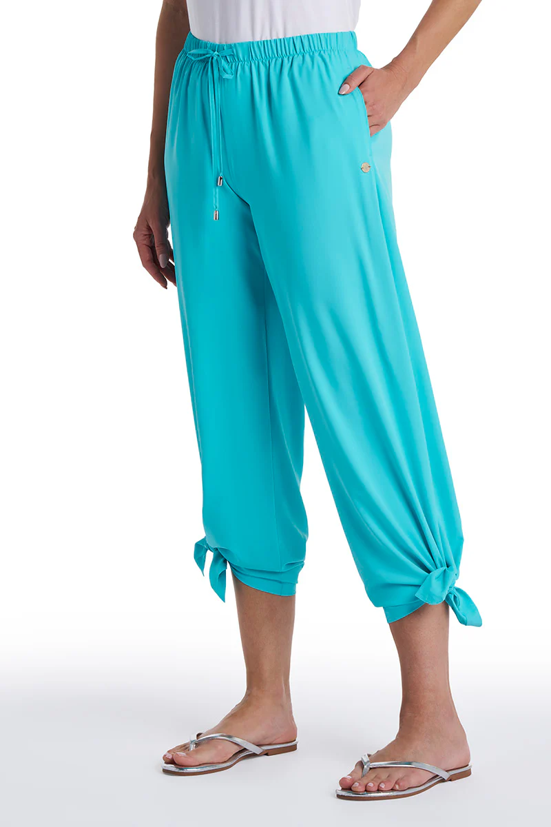 Women's Petra Wide Leg Pant | Coolibar Blue - Image 8