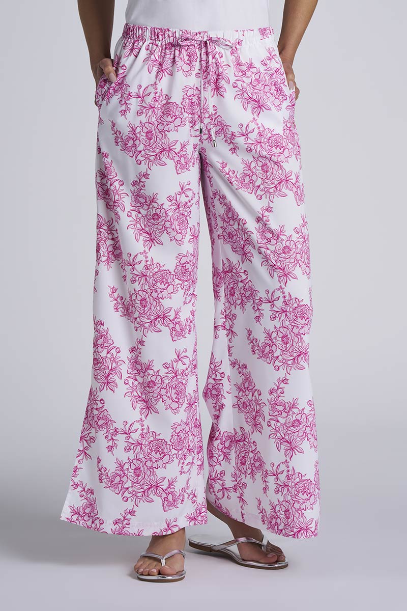 Women's Wide Leg Pants with Side Slits| Regular Parent - Image 24