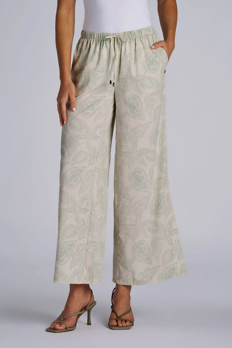 Women's Wide Leg Pants with Side Slits| Regular Parent - Image 9