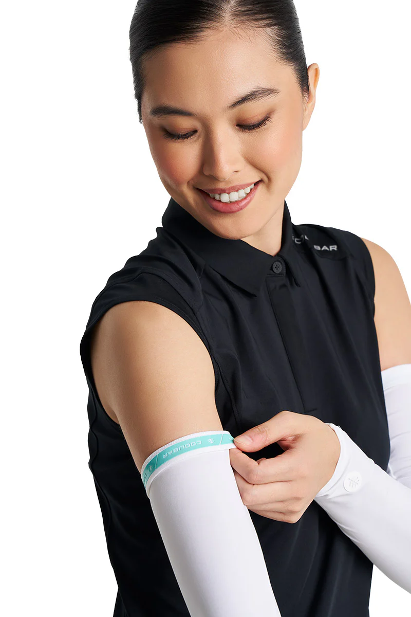Women's MaxShield Performance Arm Sleeves | White - Image 5