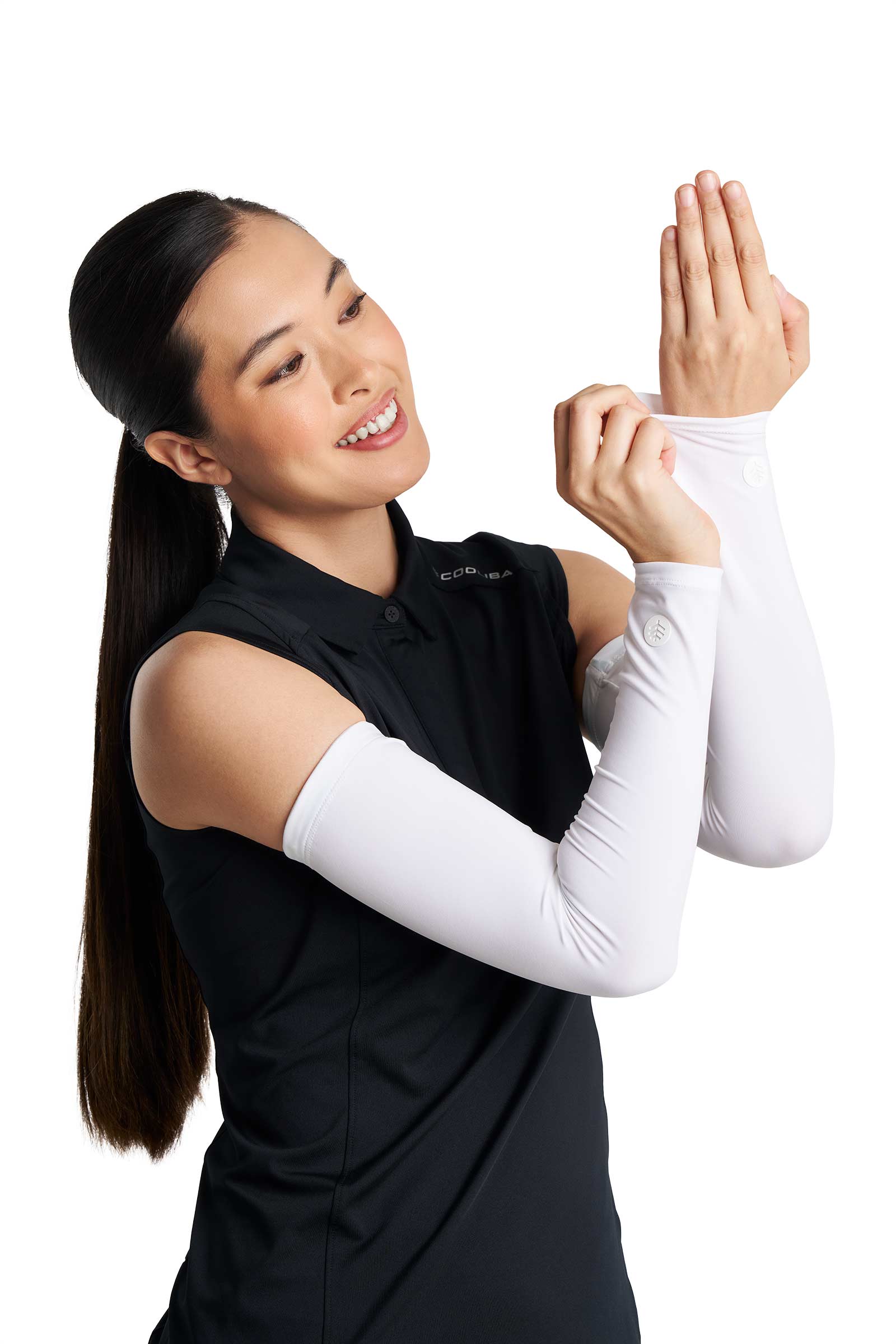 Women's MaxShield Performance Arm Sleeves | White - Image 6