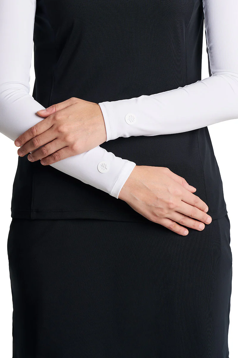 Women's MaxShield Performance Arm Sleeves | White - Image 8