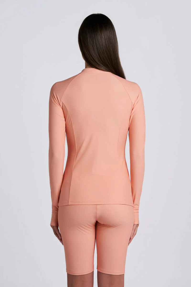 Women's Escalante Zip Rash Guard | Soft Blush - Image 4