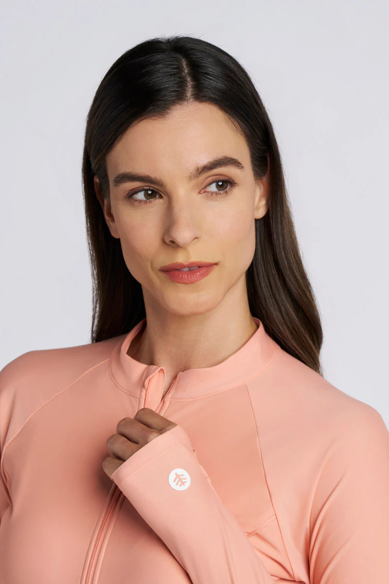 Women's Escalante Zip Rash Guard | Soft Blush - Image 6