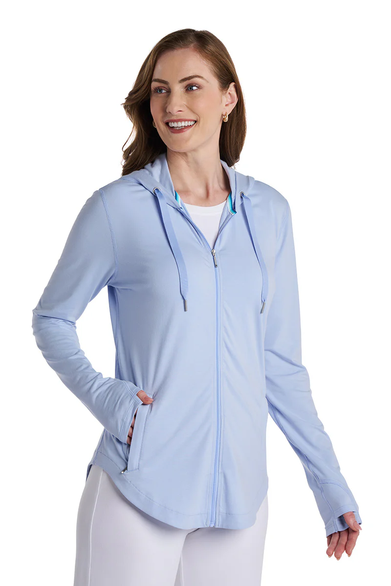 Women's LumaLeo Zip-Up Hoodie | Periwinkle - Image 7